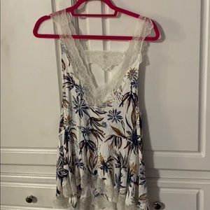 Free People Floral & Lace Top (Size S)